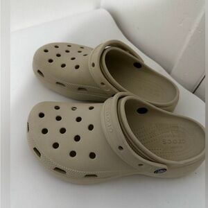 CROCS Classic Clogs in Light Tan